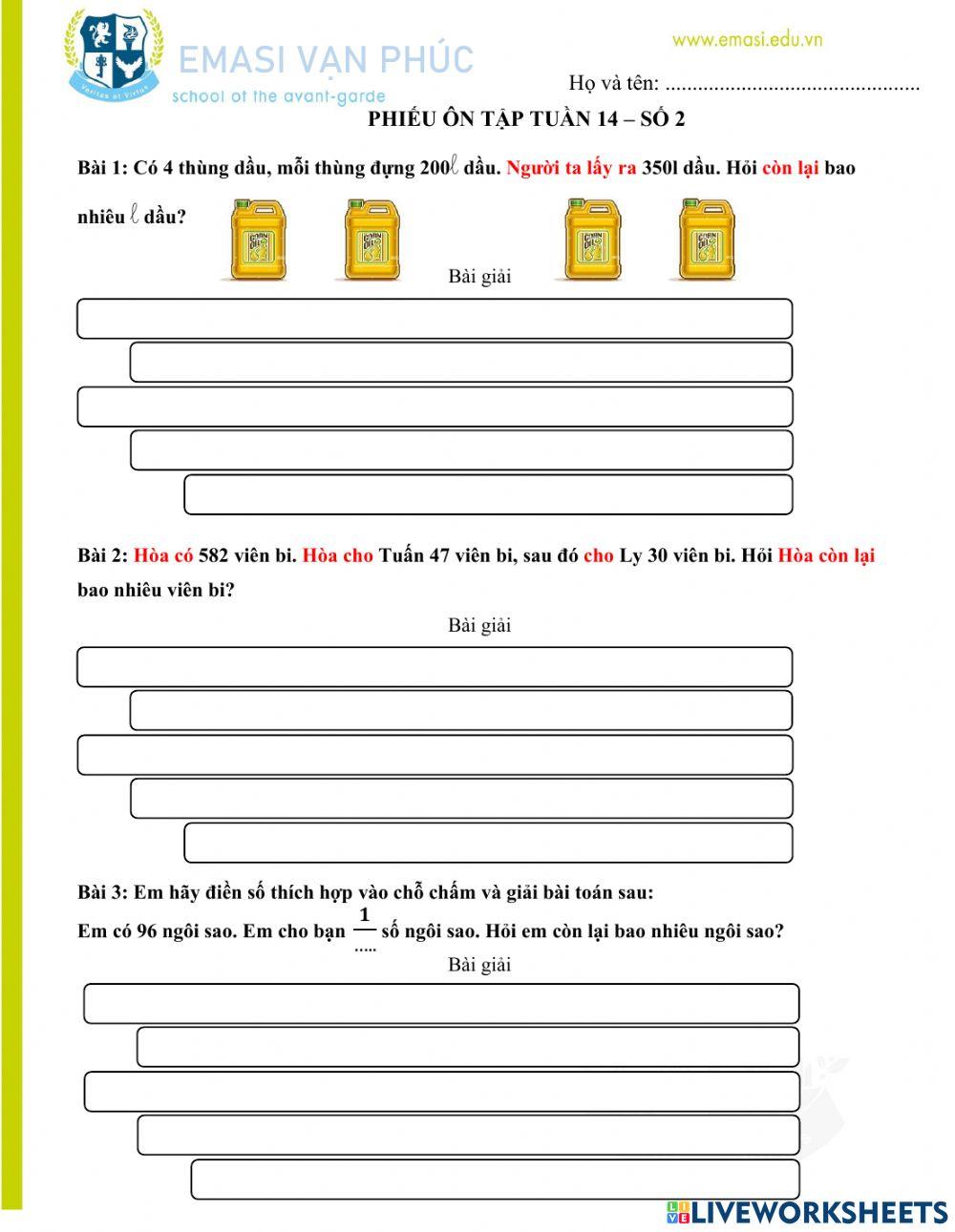 MỨC 2 - giải toán 2 phép tính