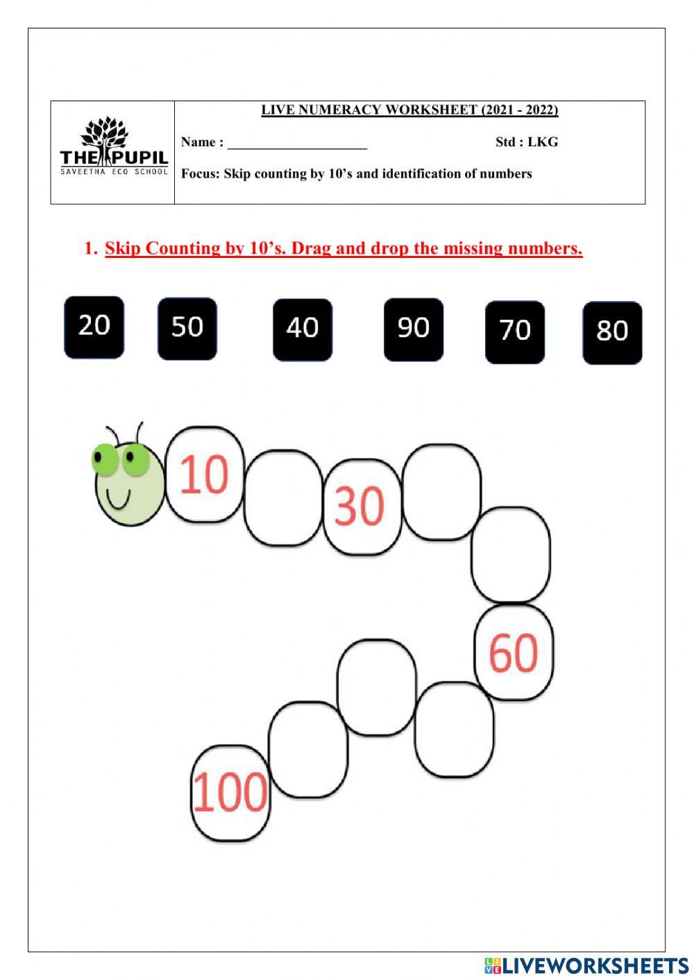 Live Numeracy worksheet online exercise for | Live Worksheets