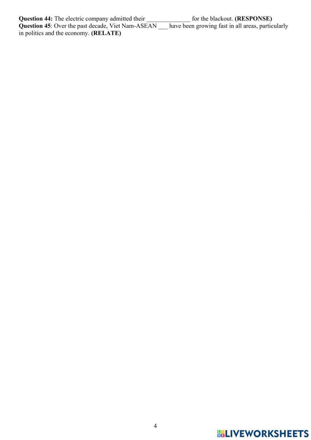 Revision for the 1st term test