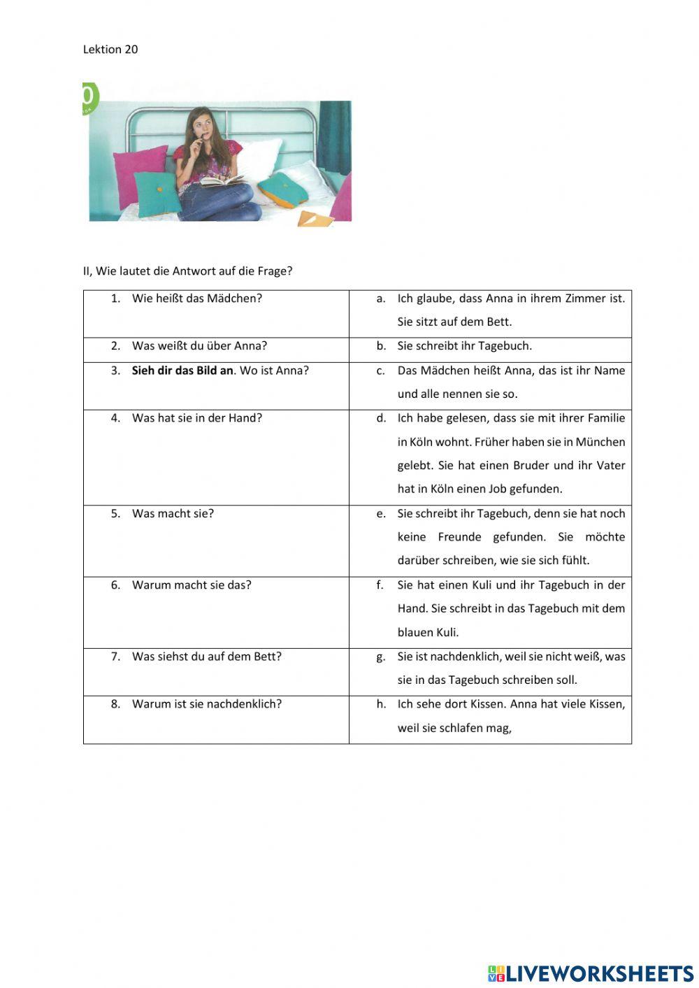 Bildbeschreibung . Lektion 20