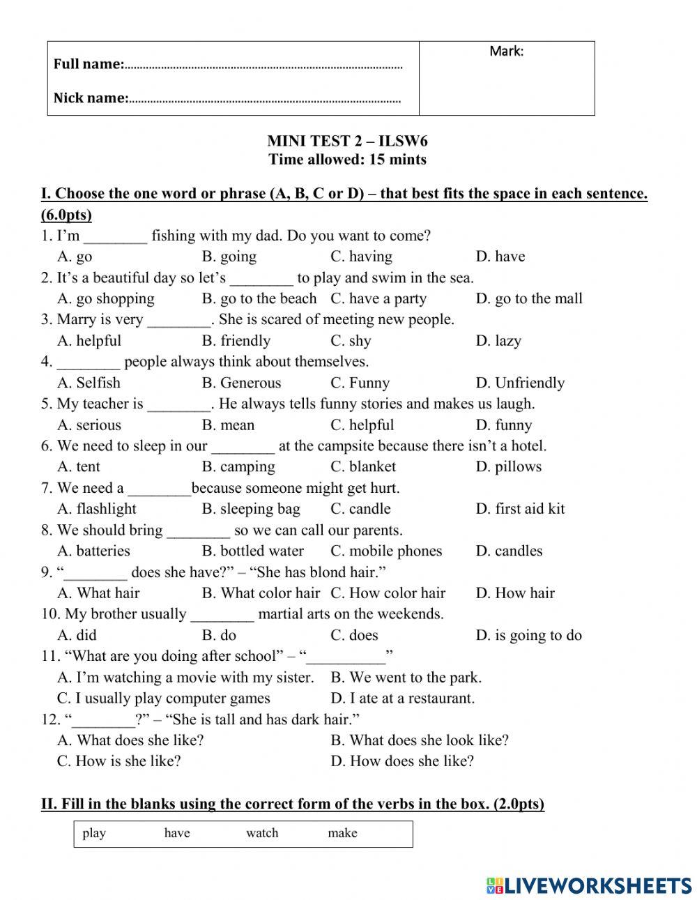 ILSW 6 15 minute test 2