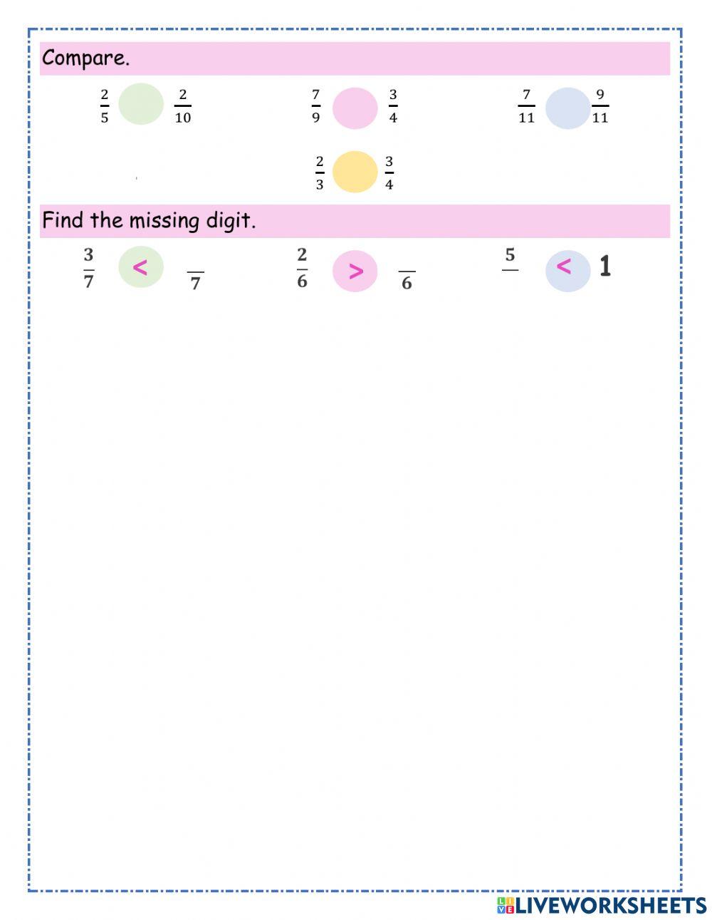 Comparing Fractions