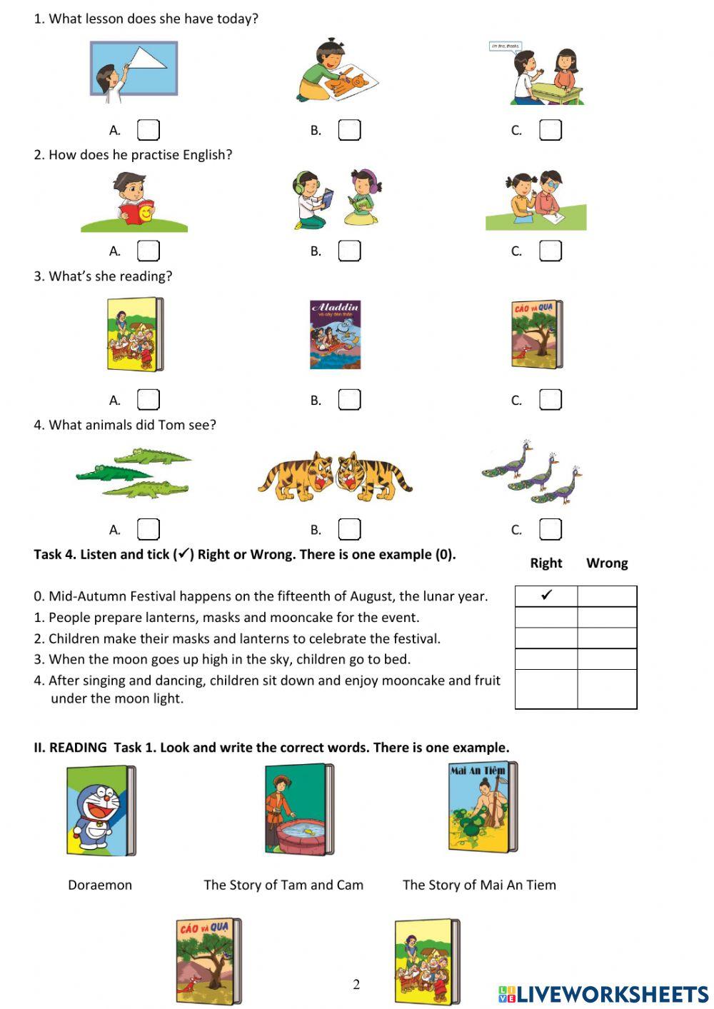 Test english grade 5