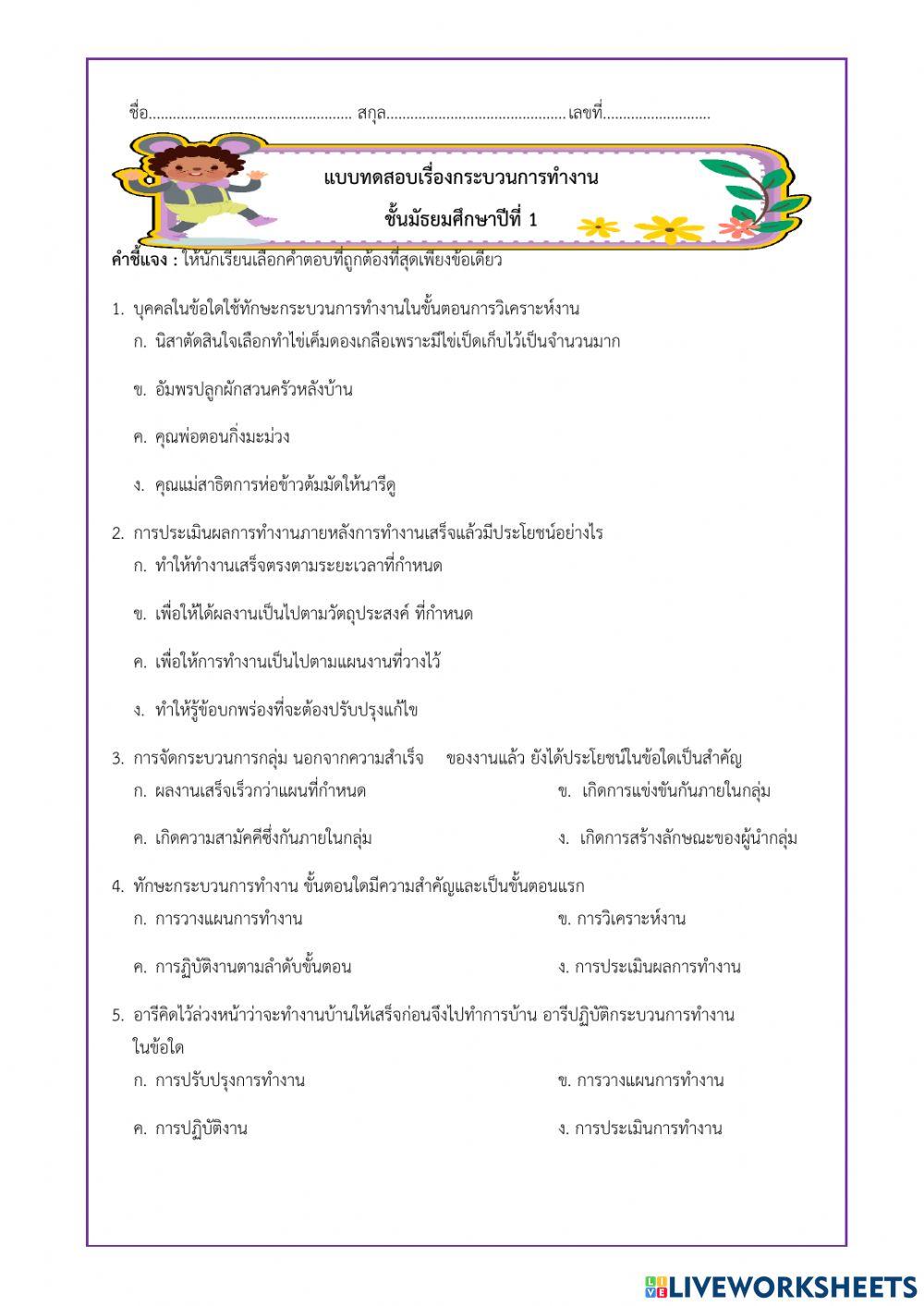 กระบวนการทำงาน