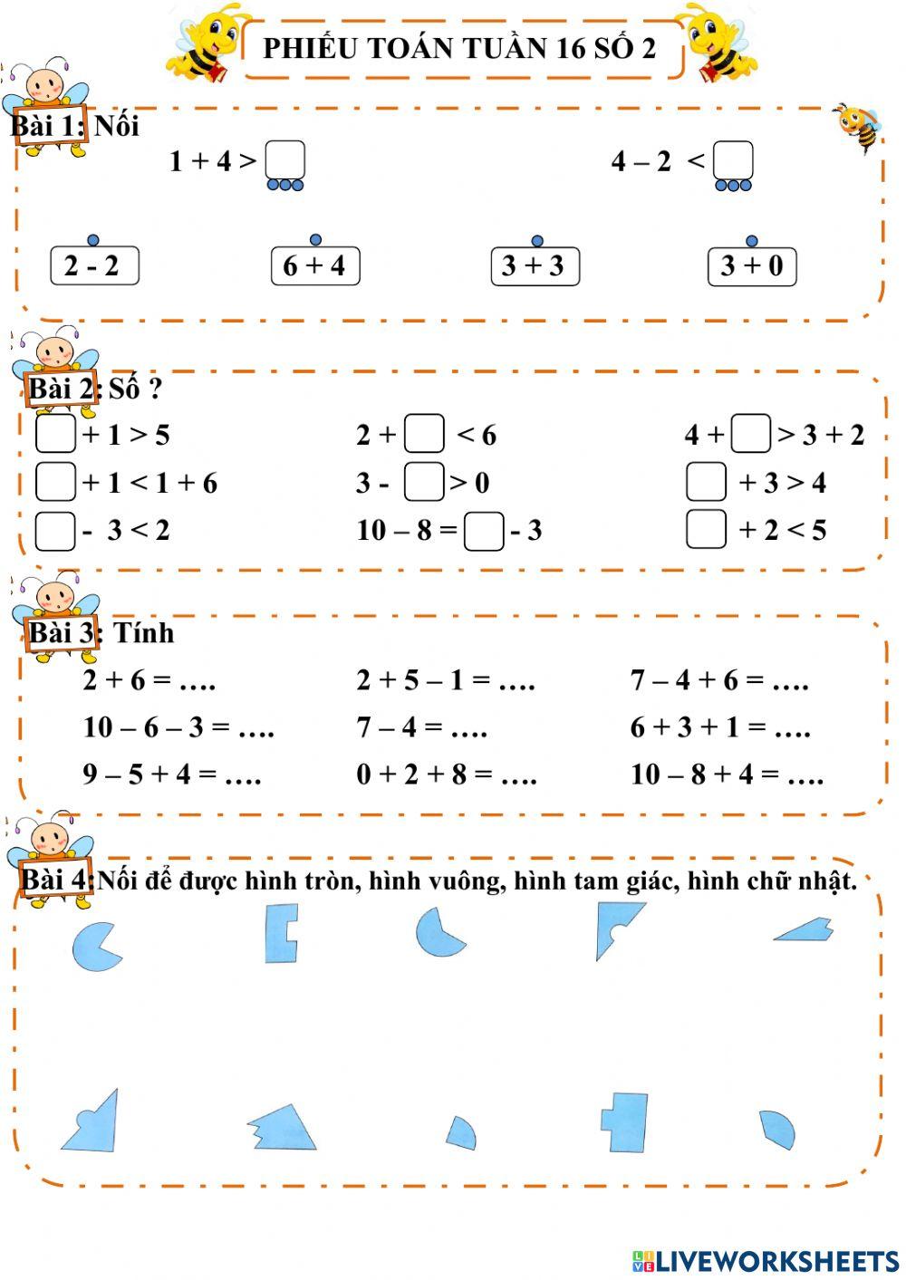 Toán tuần 16 số 2