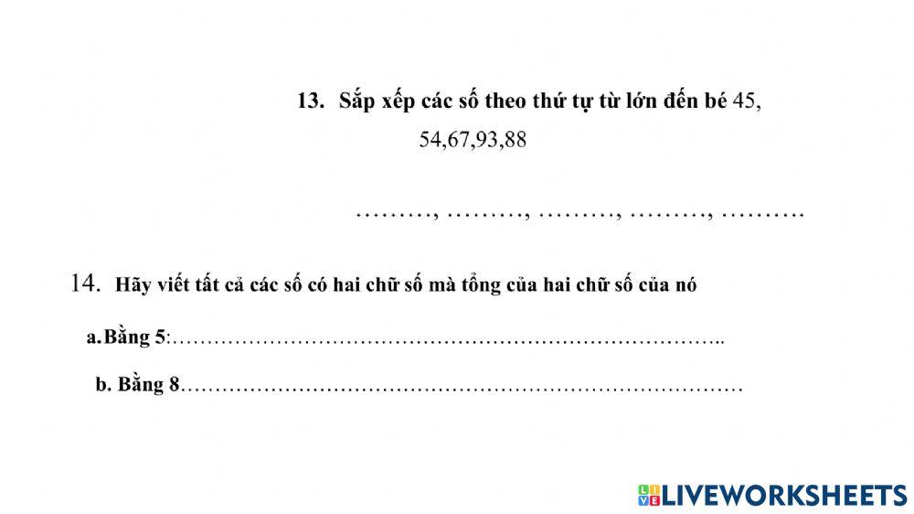 Phiếu ôn tập cuối kì