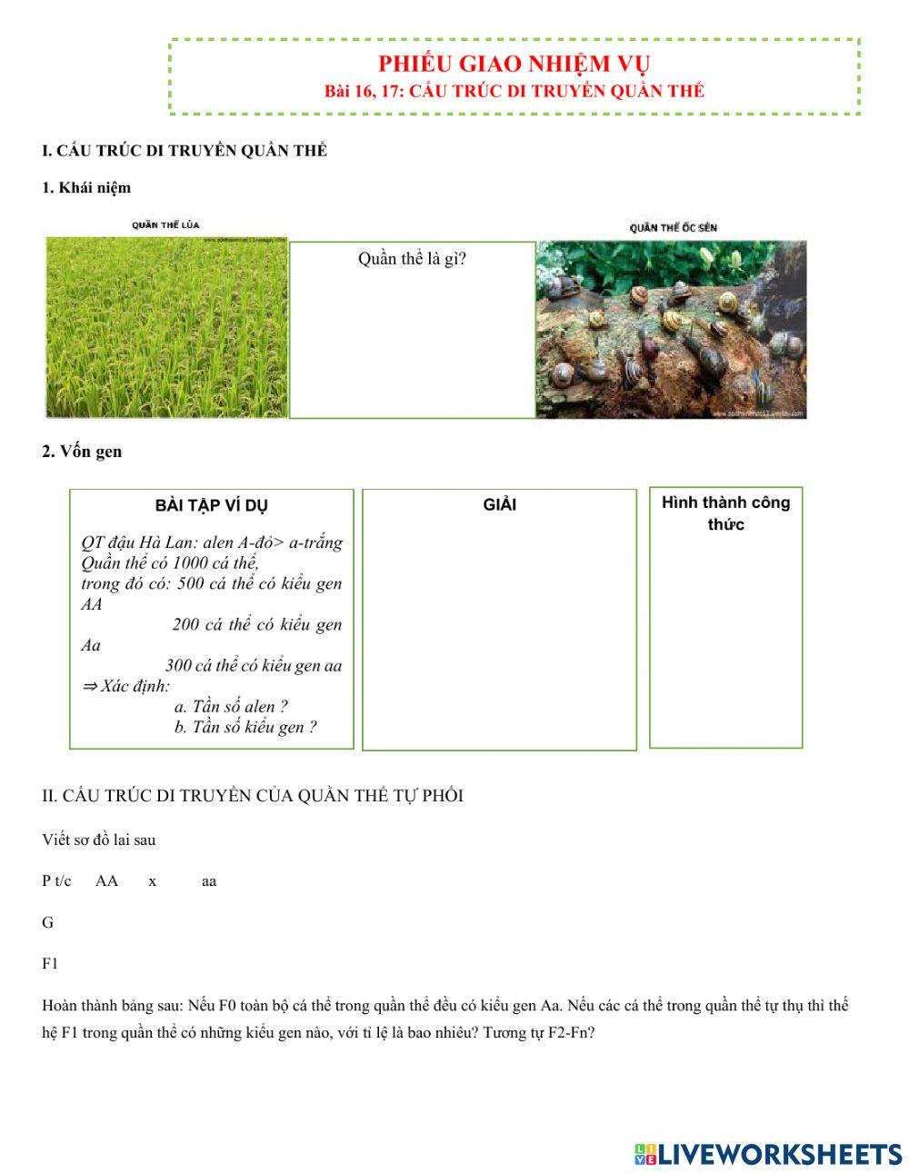 Cấu trúc di truyền quân thể