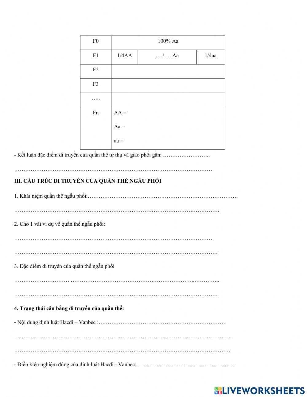 Cấu trúc di truyền quân thể