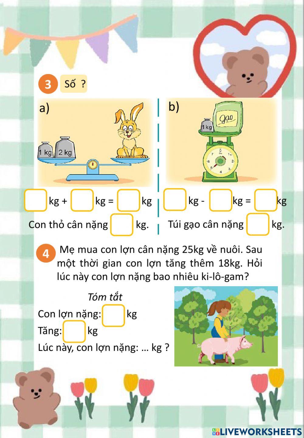 Ôn tập về đo lường trang 132, 133