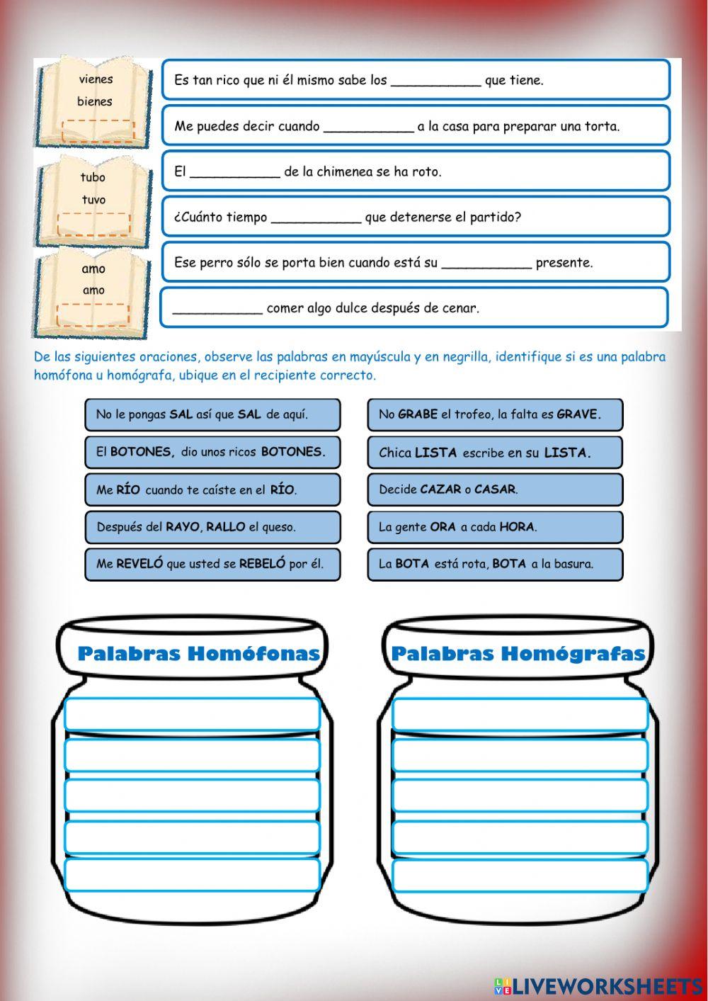 Las Palabras Homónimas