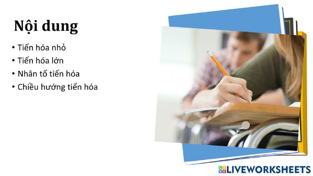 Ôn tập thuyết tiến hóa