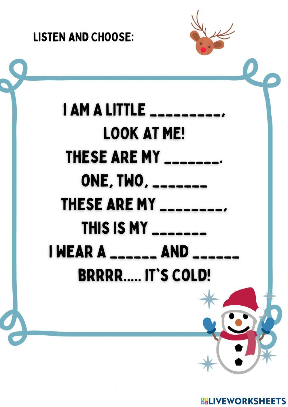 I am a little snowman