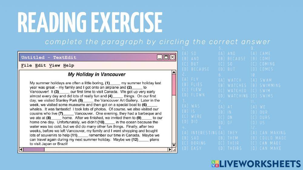 English exercises for B1