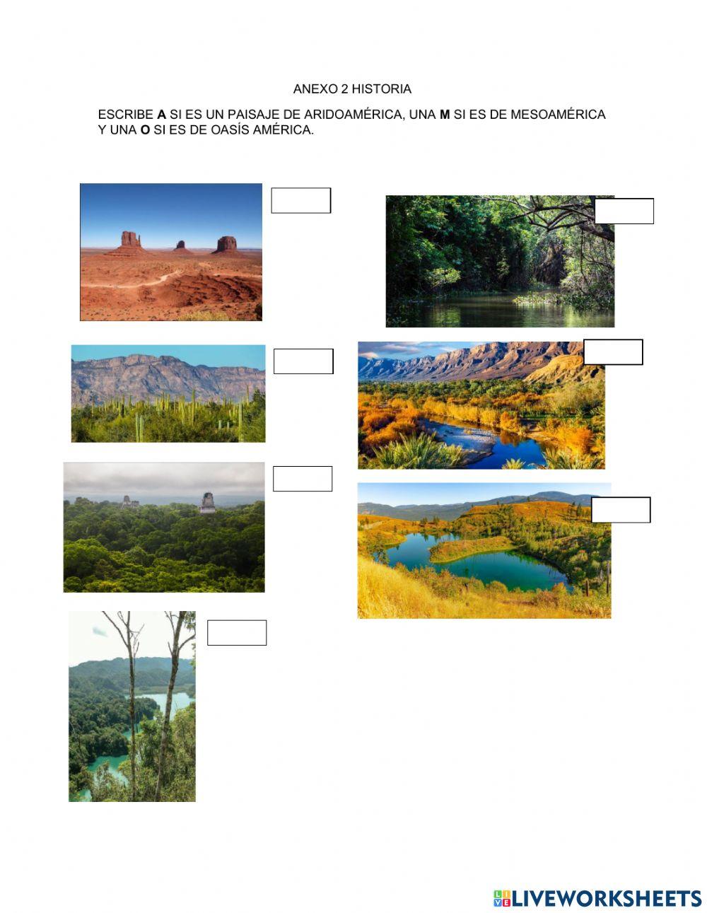 Aridoamérica, mesoamérica y oasisamérica