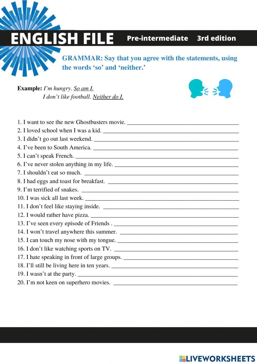 English File Pre-Int Unit 11