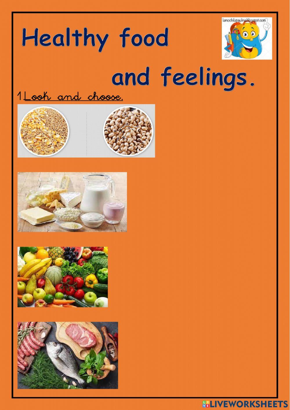 Healthy food and feelings.