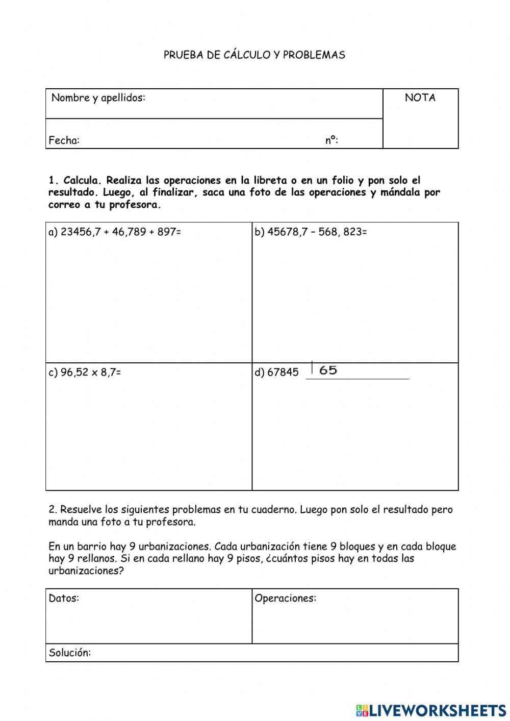 Prueba de cálculo y problemas 13-12