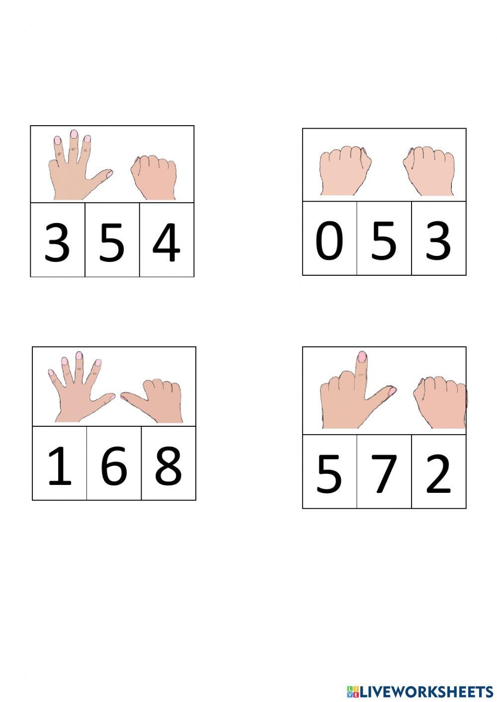Numeri con le mani