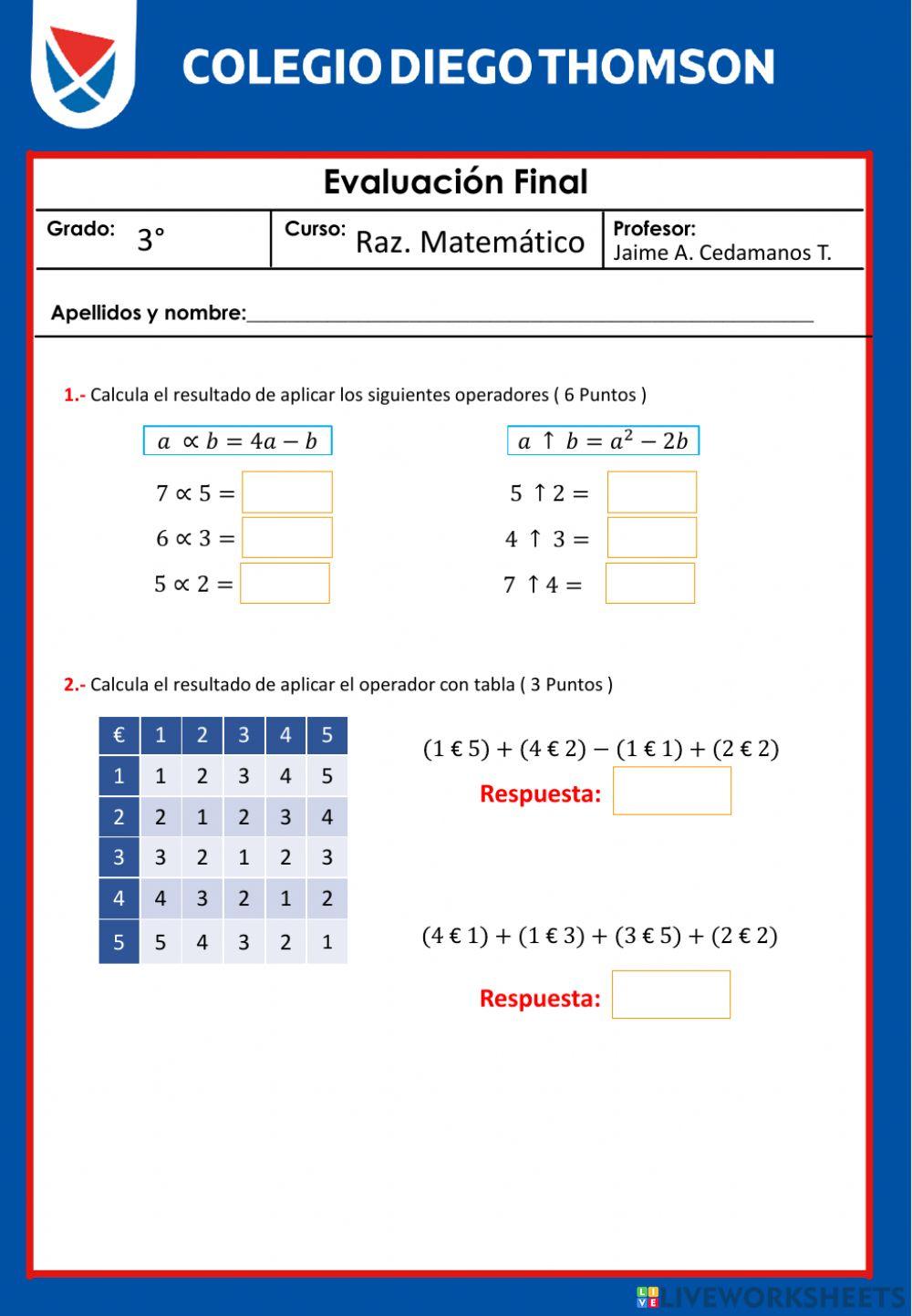 3ero - RM - Examen final