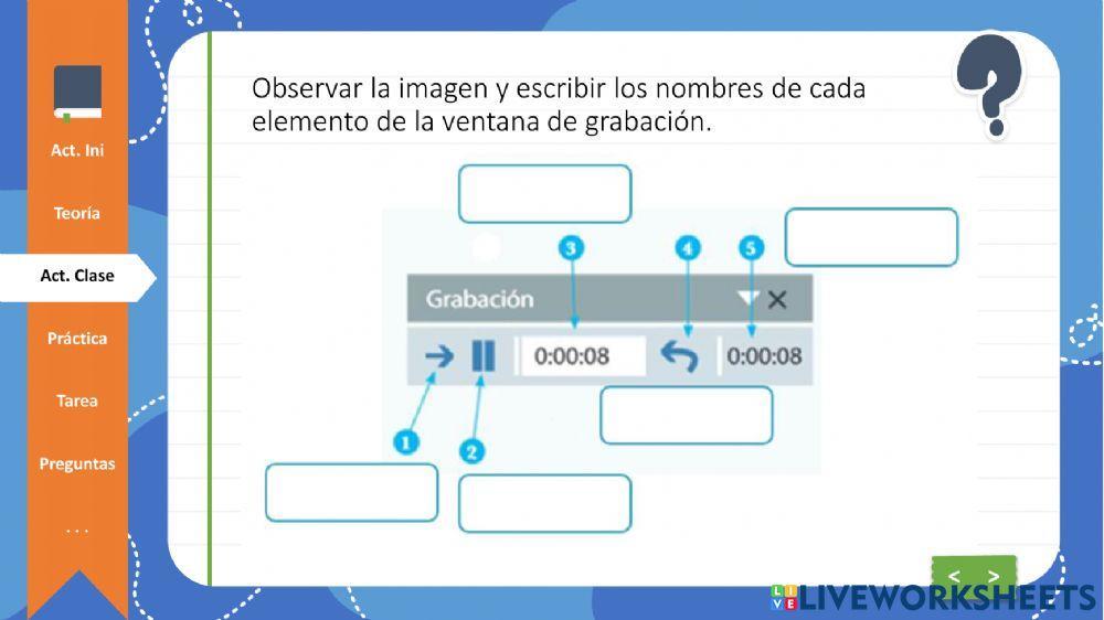 Actividad en clase Ensayar y Grabar intervalos de diapositiva