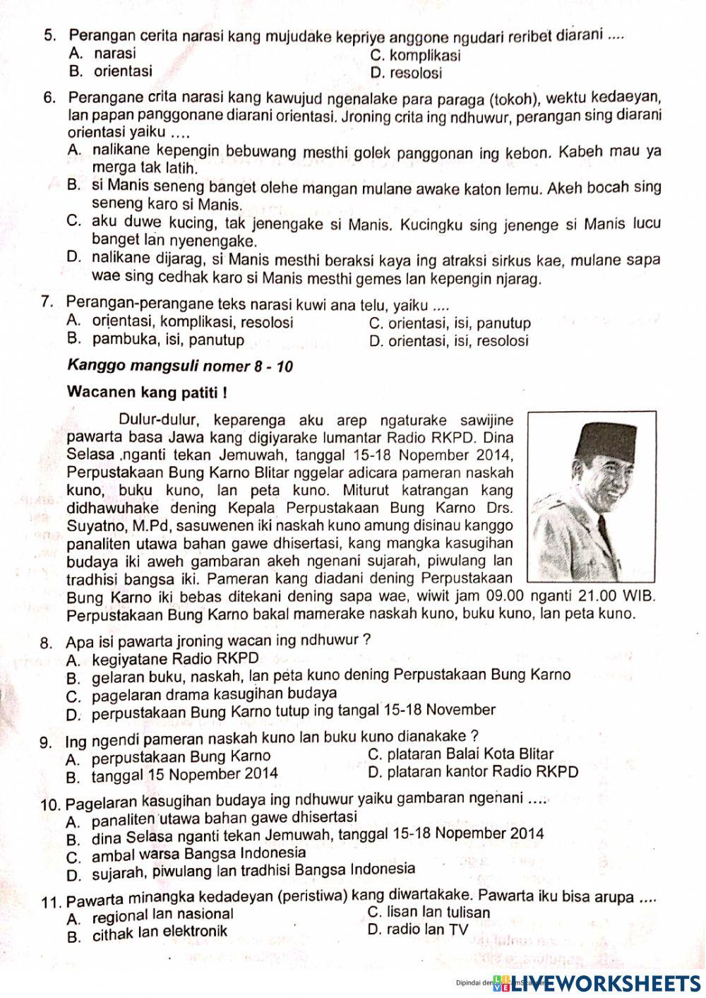 Kelas 5 Penilaian Bhs.Jawa