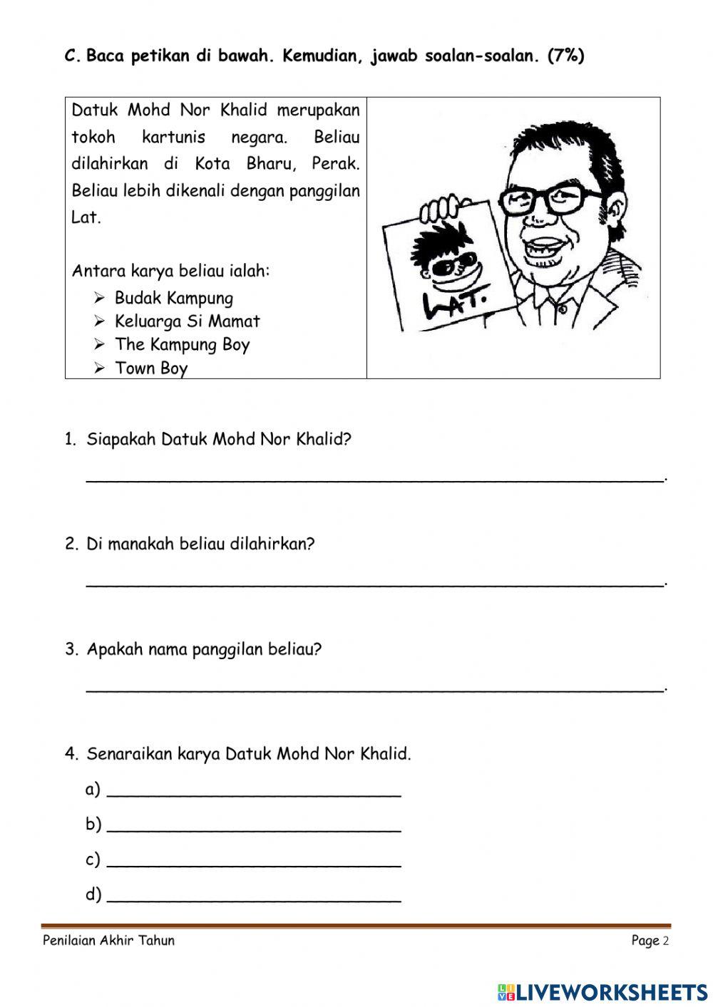 Penilaian Bahasa Melayu Tahun 1B
