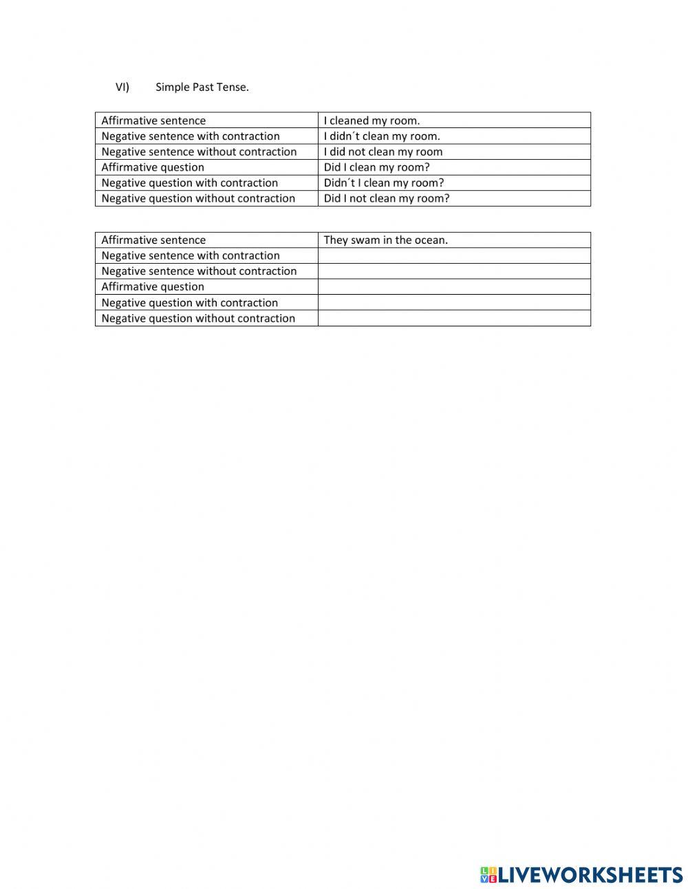 6th grade EXAM 2nd Trimester 1st moment
