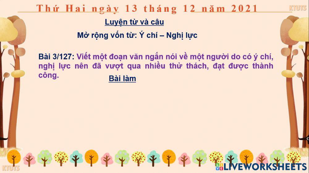 LTVC: Ý chí - Nghị lực