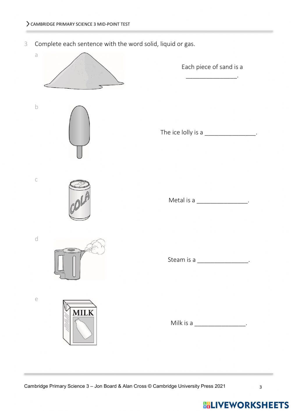 Pratice Semester 1 science