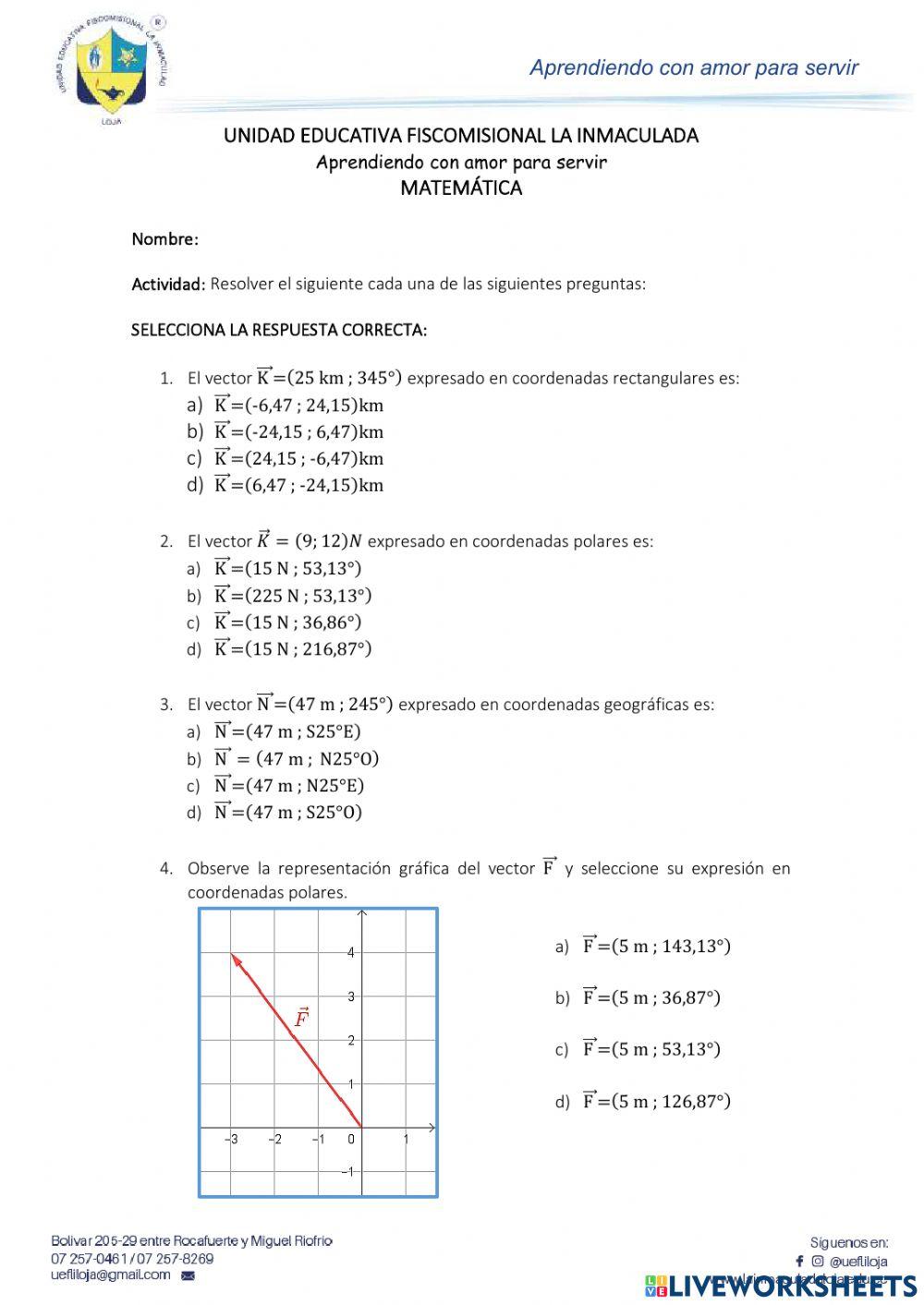 Transformación de vectores