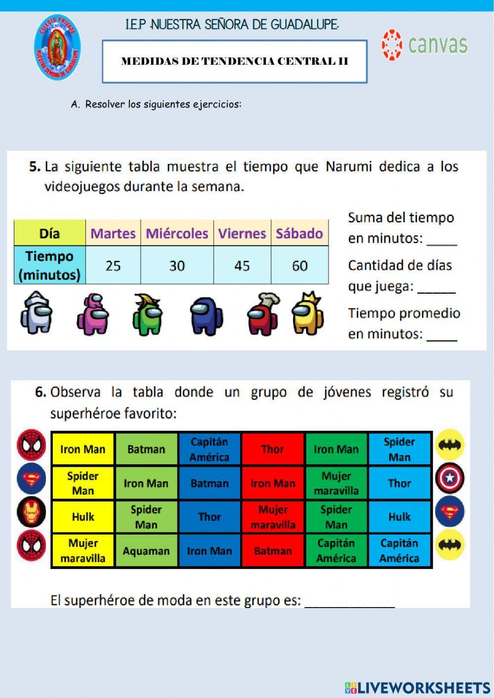 Medidas de Tendencia Central: Media aritmética y moda