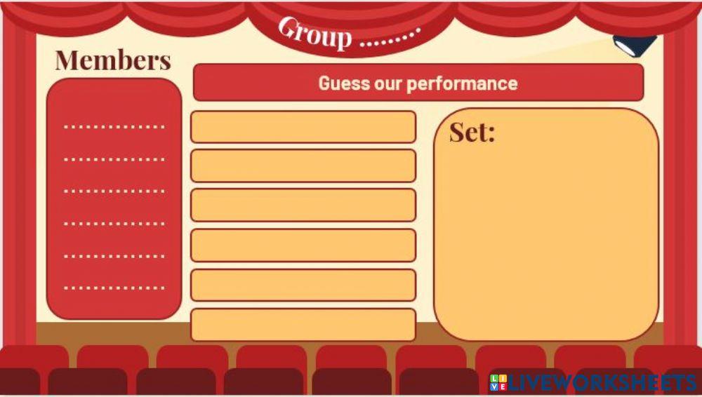 Vocabulary about performance