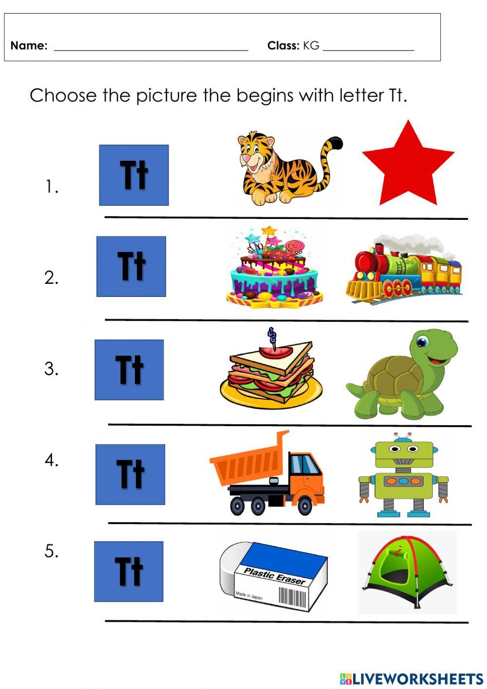 Letter Tt Worksheet