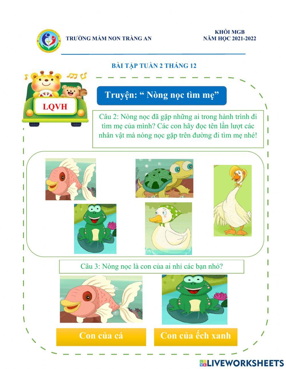 Truyện nòng nọc tìm mẹ