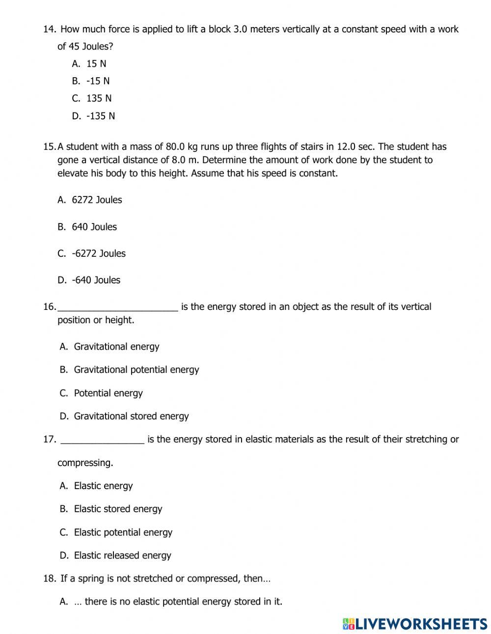 Physics test term 2 part 1
