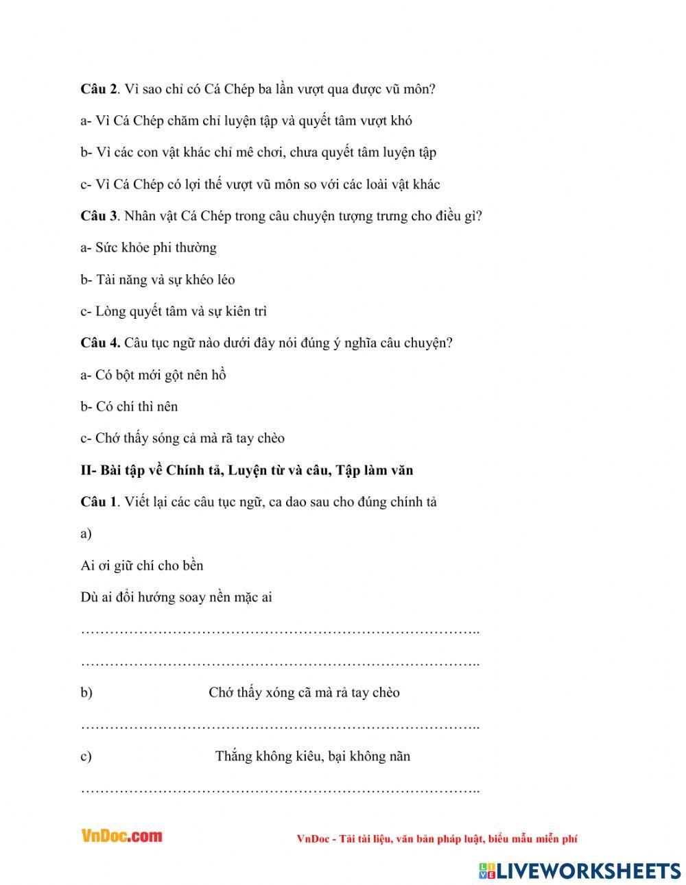 Luyện tập tiếng việt lớp 4