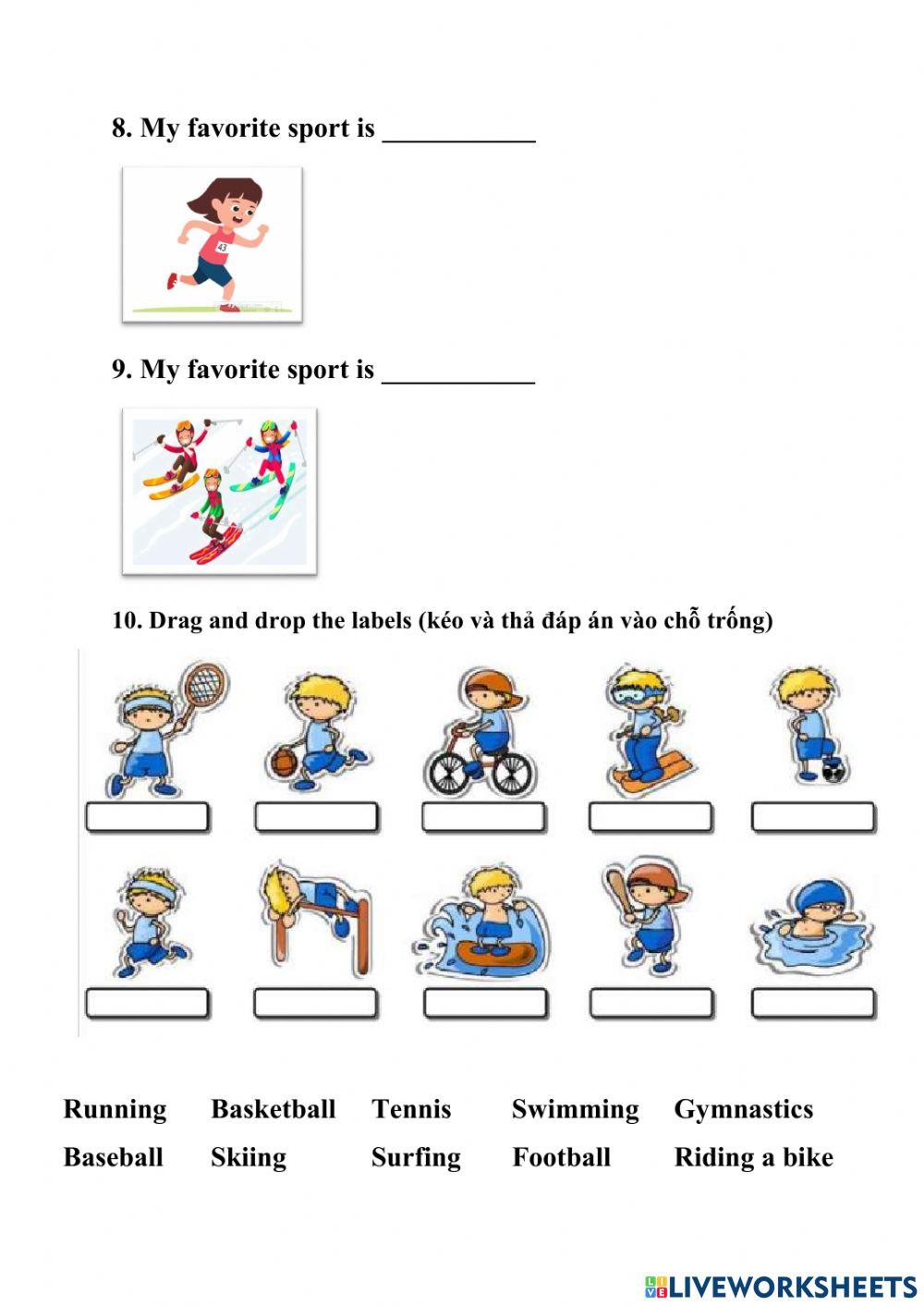 Grade 3 - favorite sports