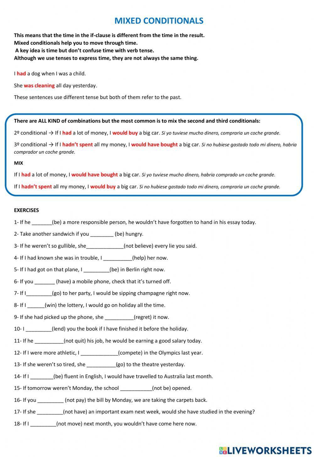 Advanced Mixed Conditionals