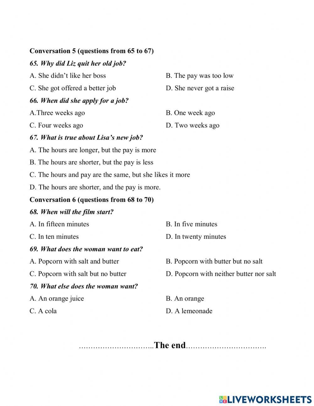 toeic-test-list-free-interactive-worksheets-4281396