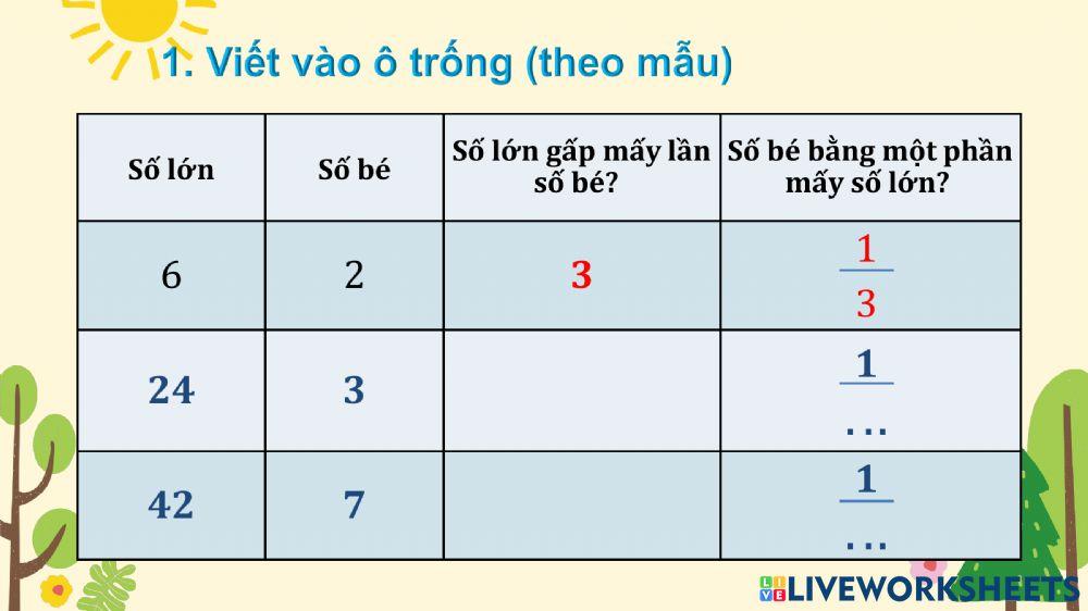 Bài tập Toán ngày 13-12 Bài tập Toán ngày 13-12