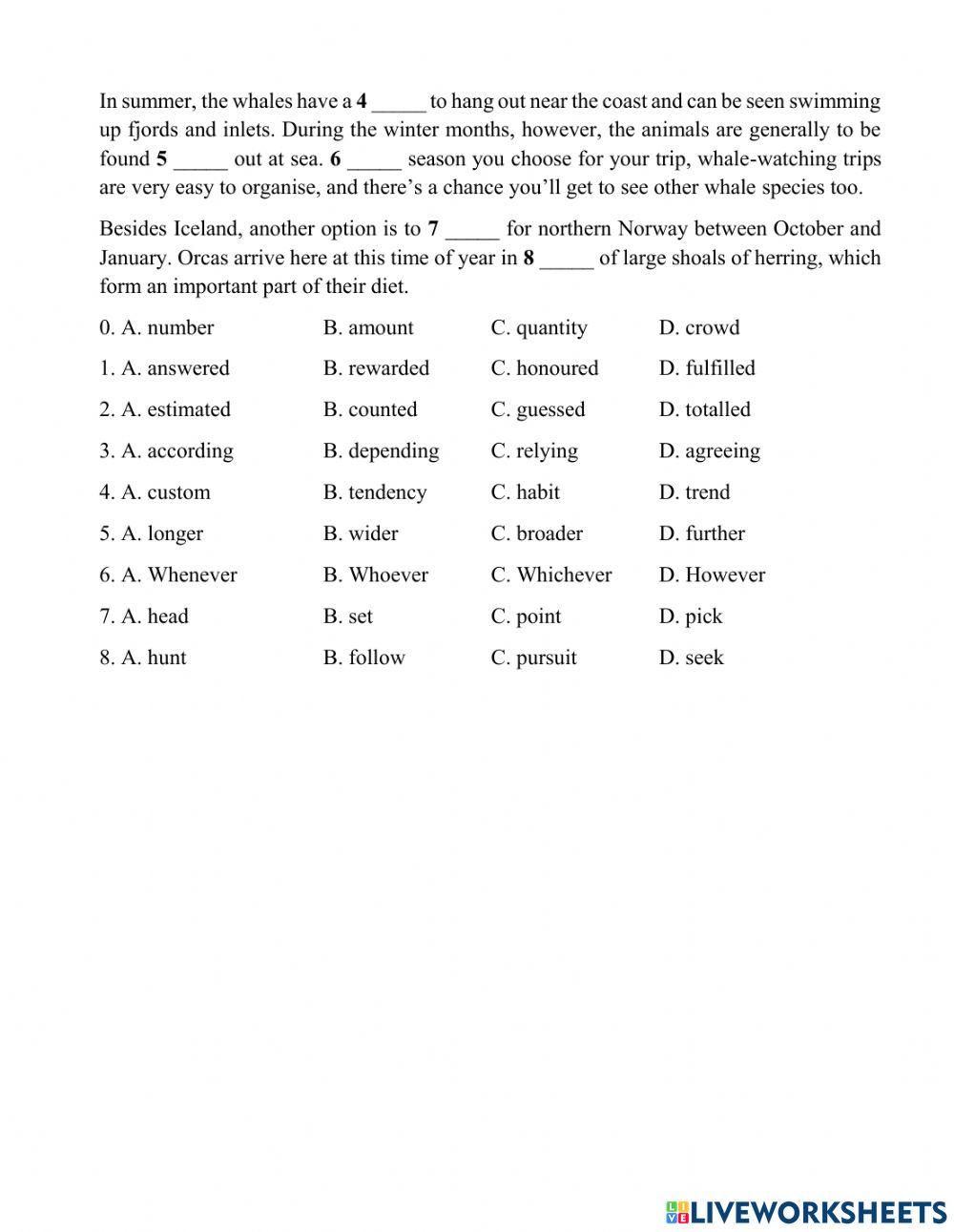 Reading practice 1 (FCE)