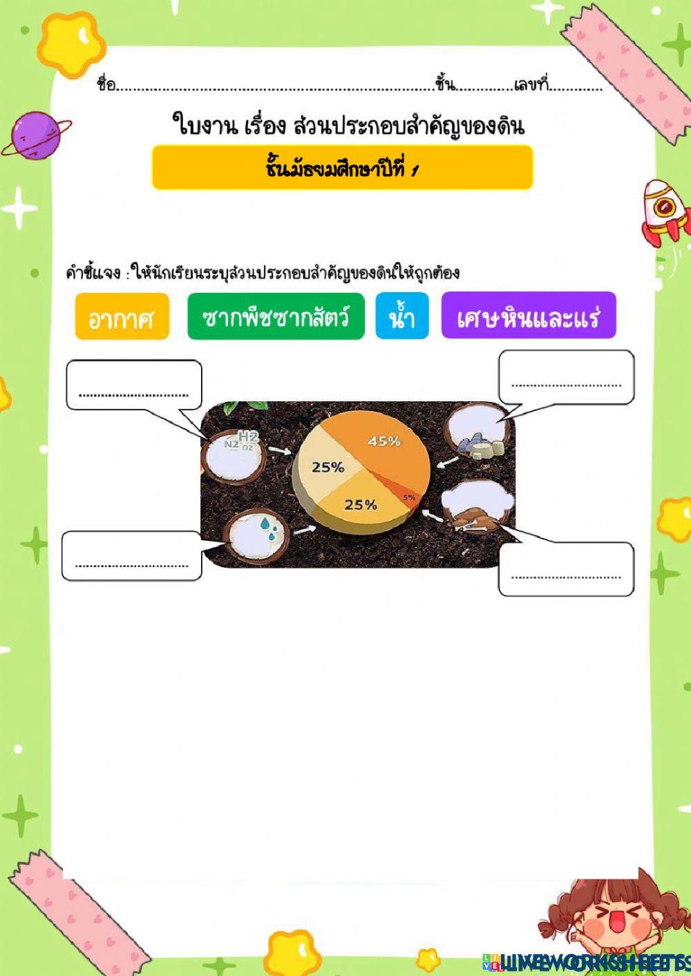 ส่วนประกอบของดิน