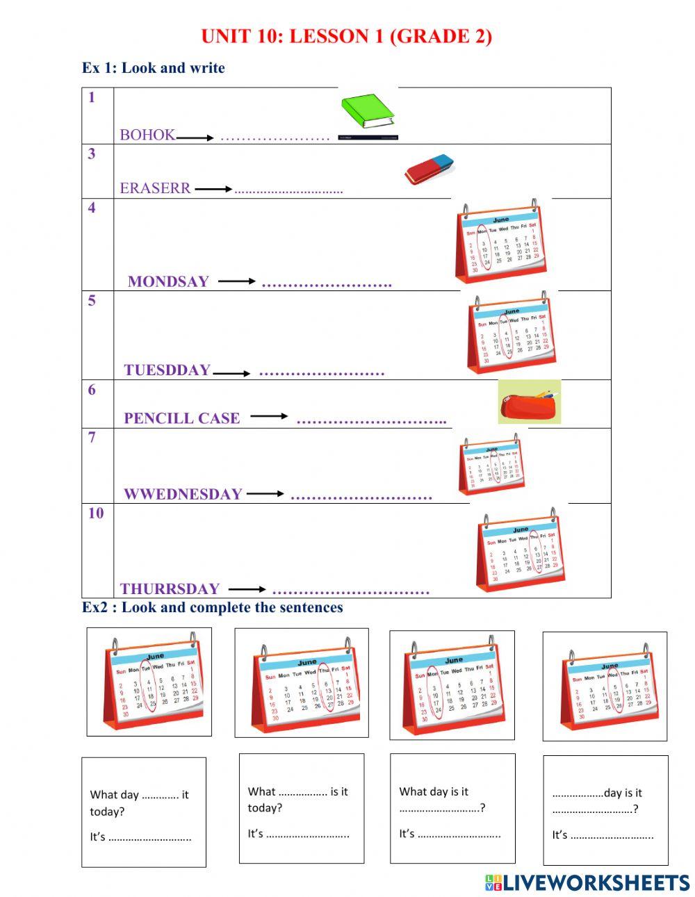 Math Models Unit 10 Lesson 1