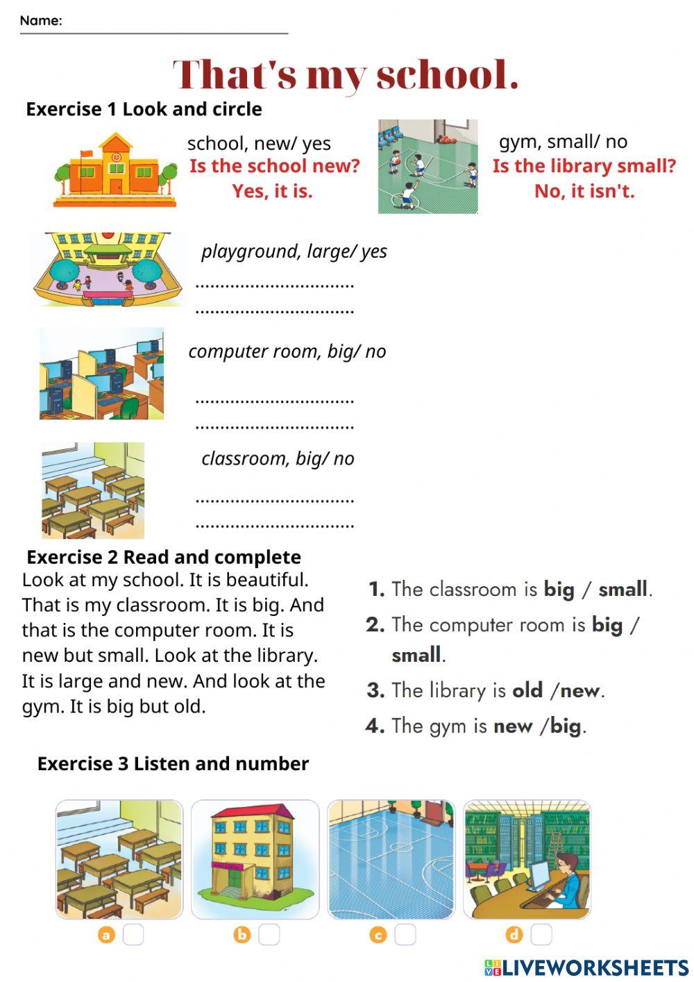 Unit 7 That's my school Lesson 2