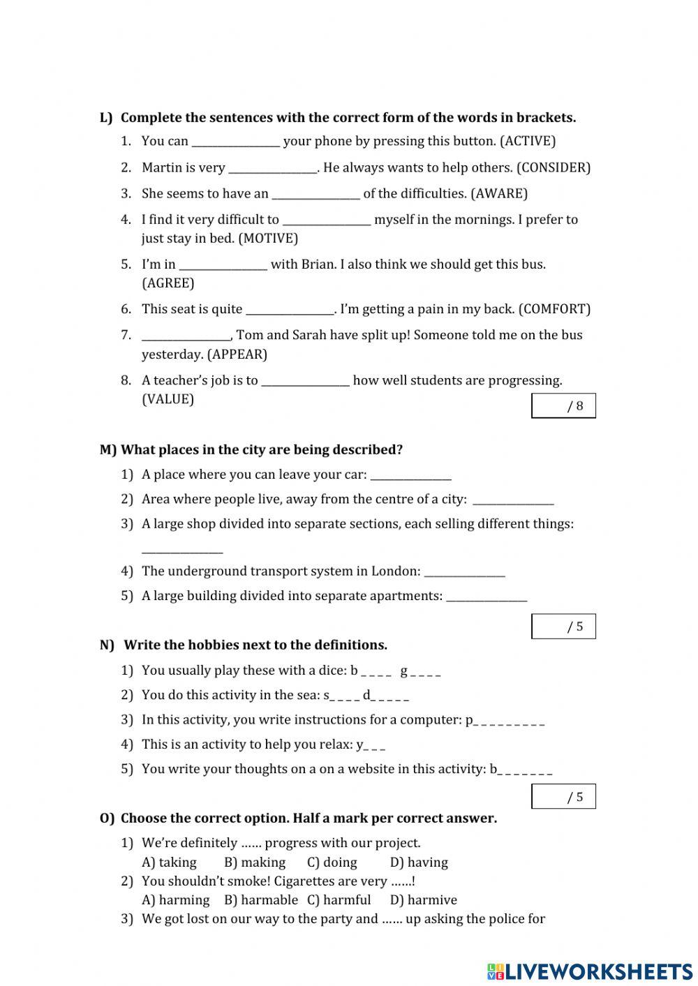 Optimise 1st term GR-VOC-WR exams