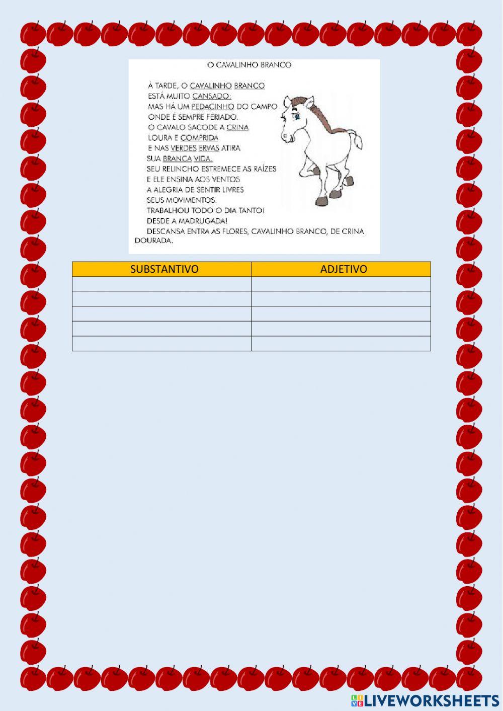 Substantivos e adjetivos