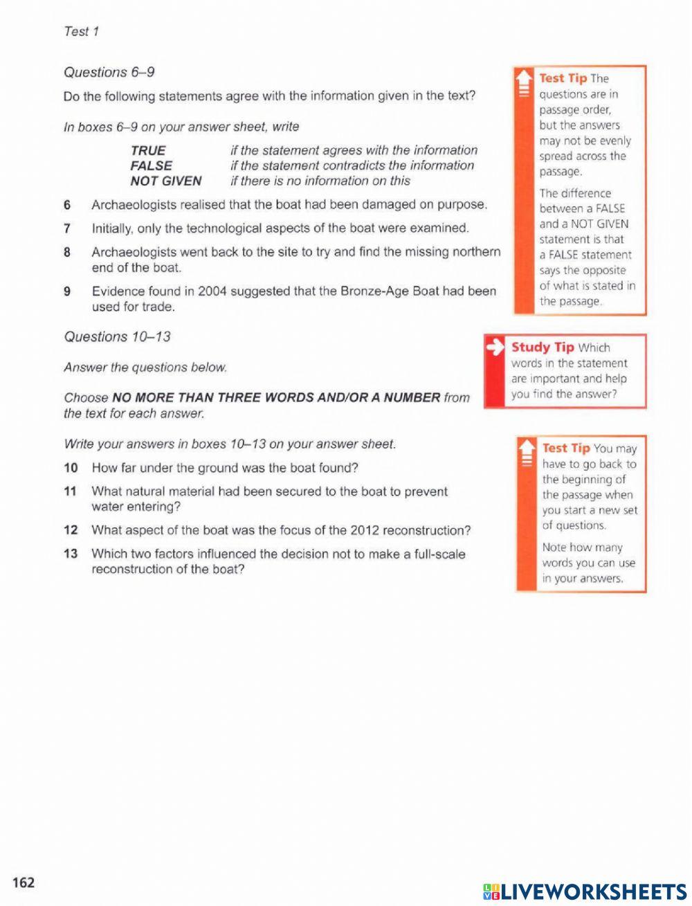 Ielts reading test