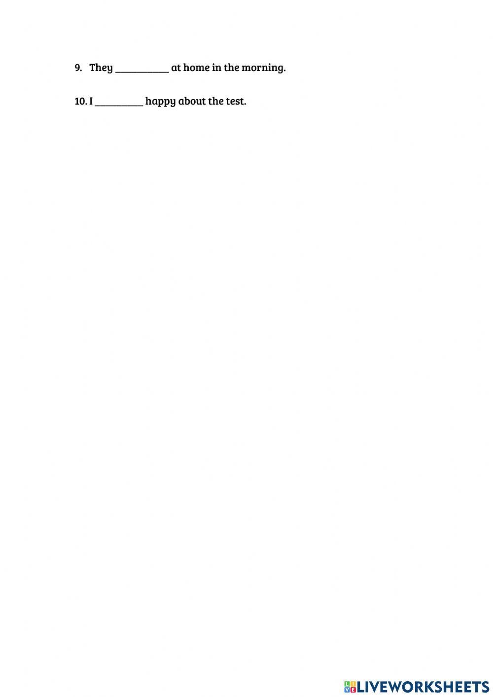 Negative past simple BE