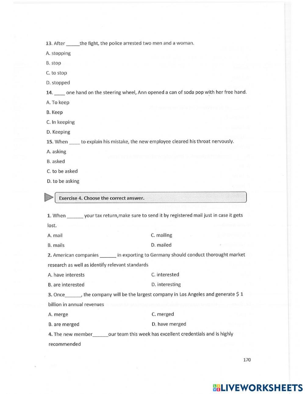 Unit 7 - participles