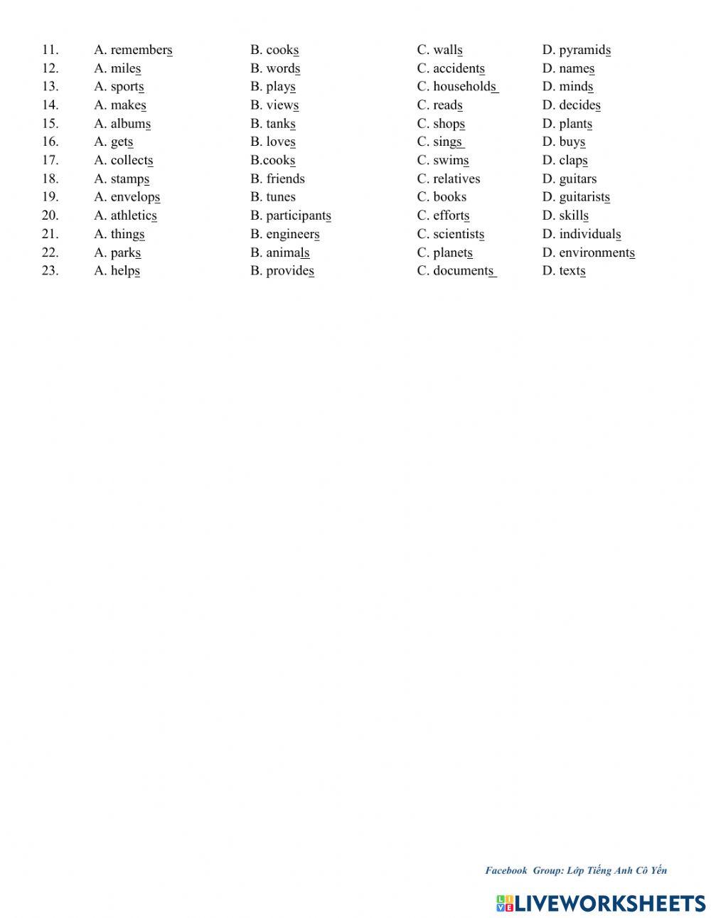 Y7 Review for final term 1 - số 6